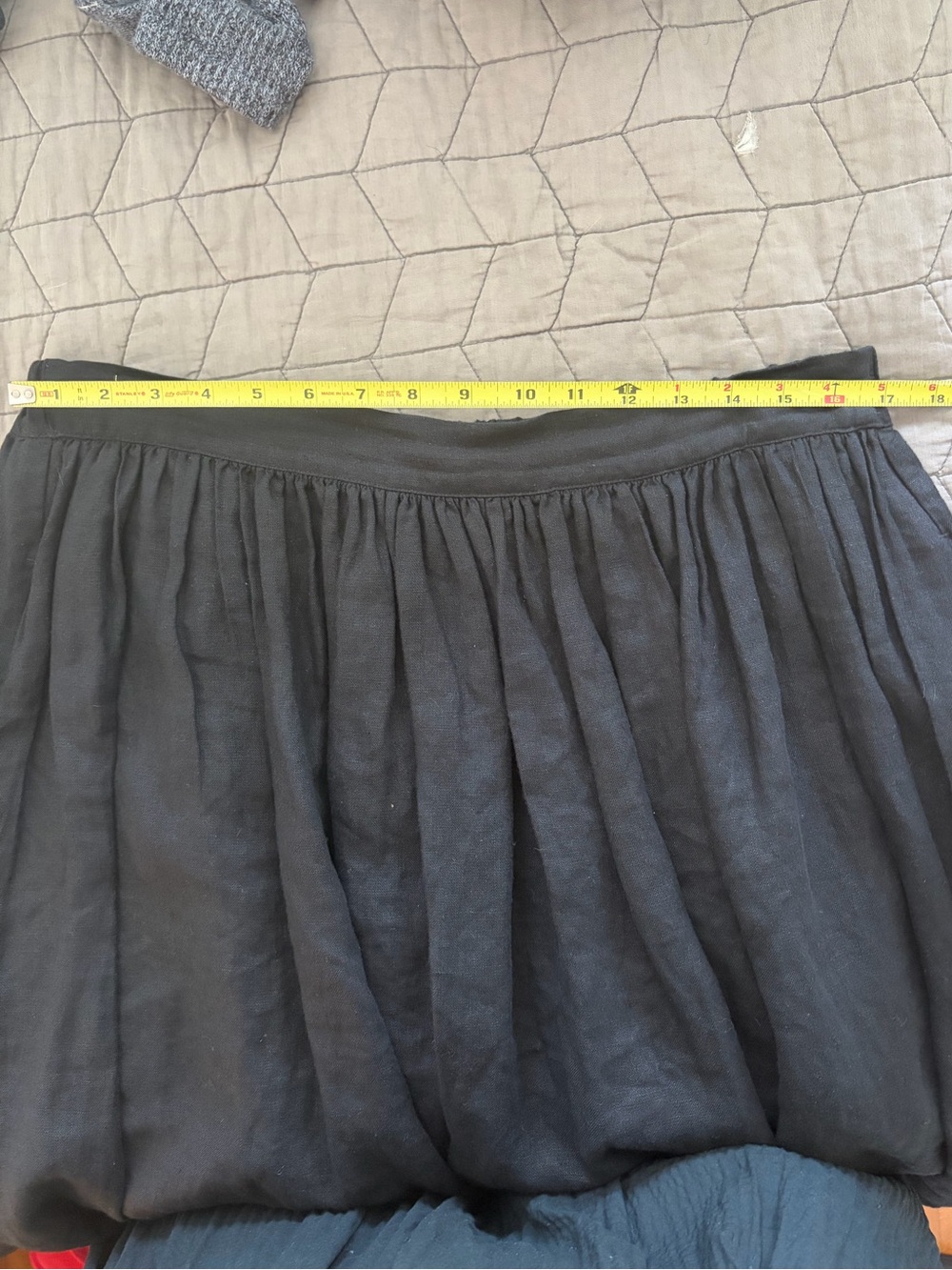 Notperfectlinen 1950s City skirt black size XL (shortened) - Picture 4 of 7